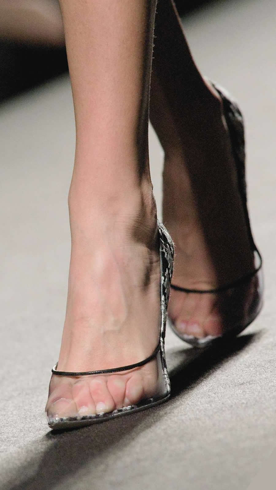 Model on runway