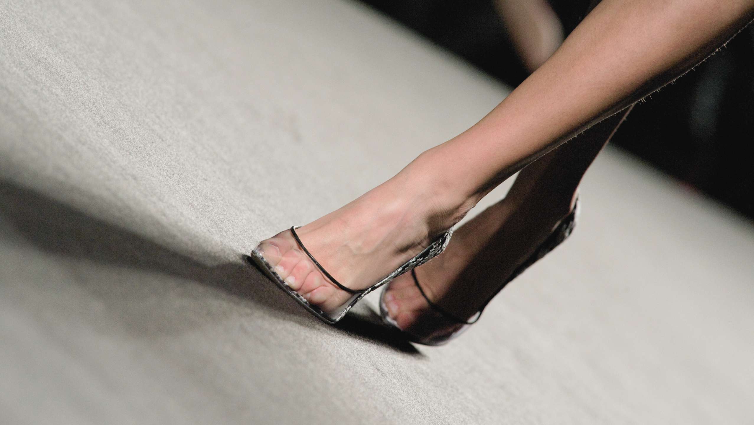 Model on runway